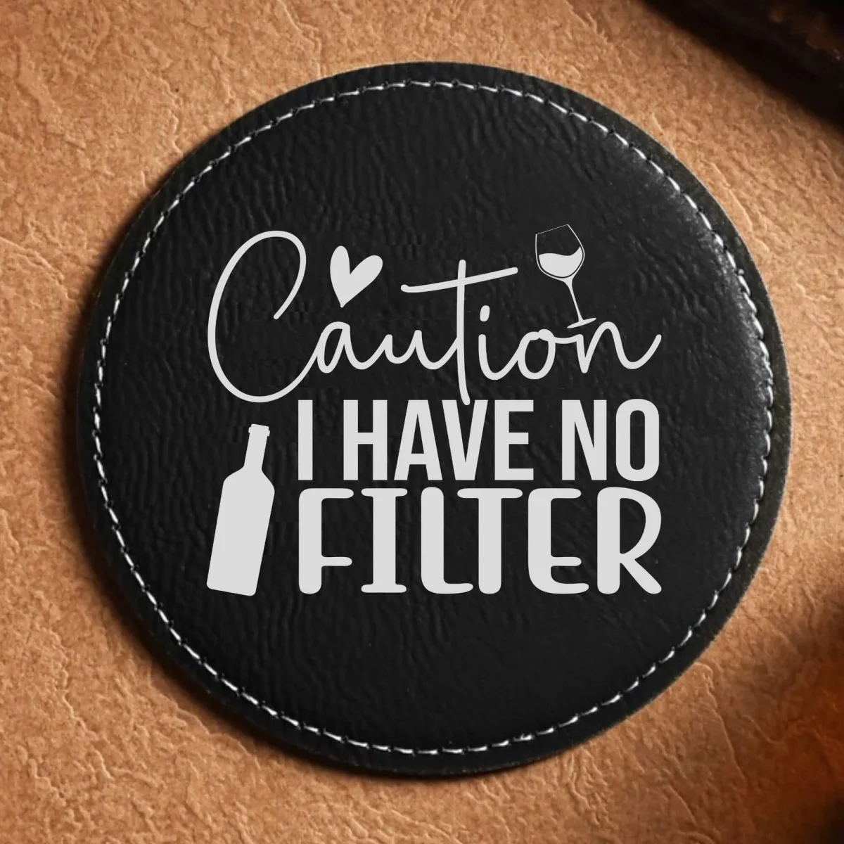 Set Of 4 Funny Round Coasters Gift Set - Colour Options Available - Image 3