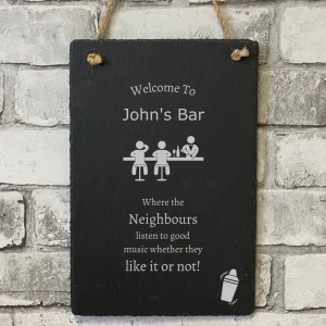 Home Bar Signs - Personalised Fun & Unique Slate Bar Sign