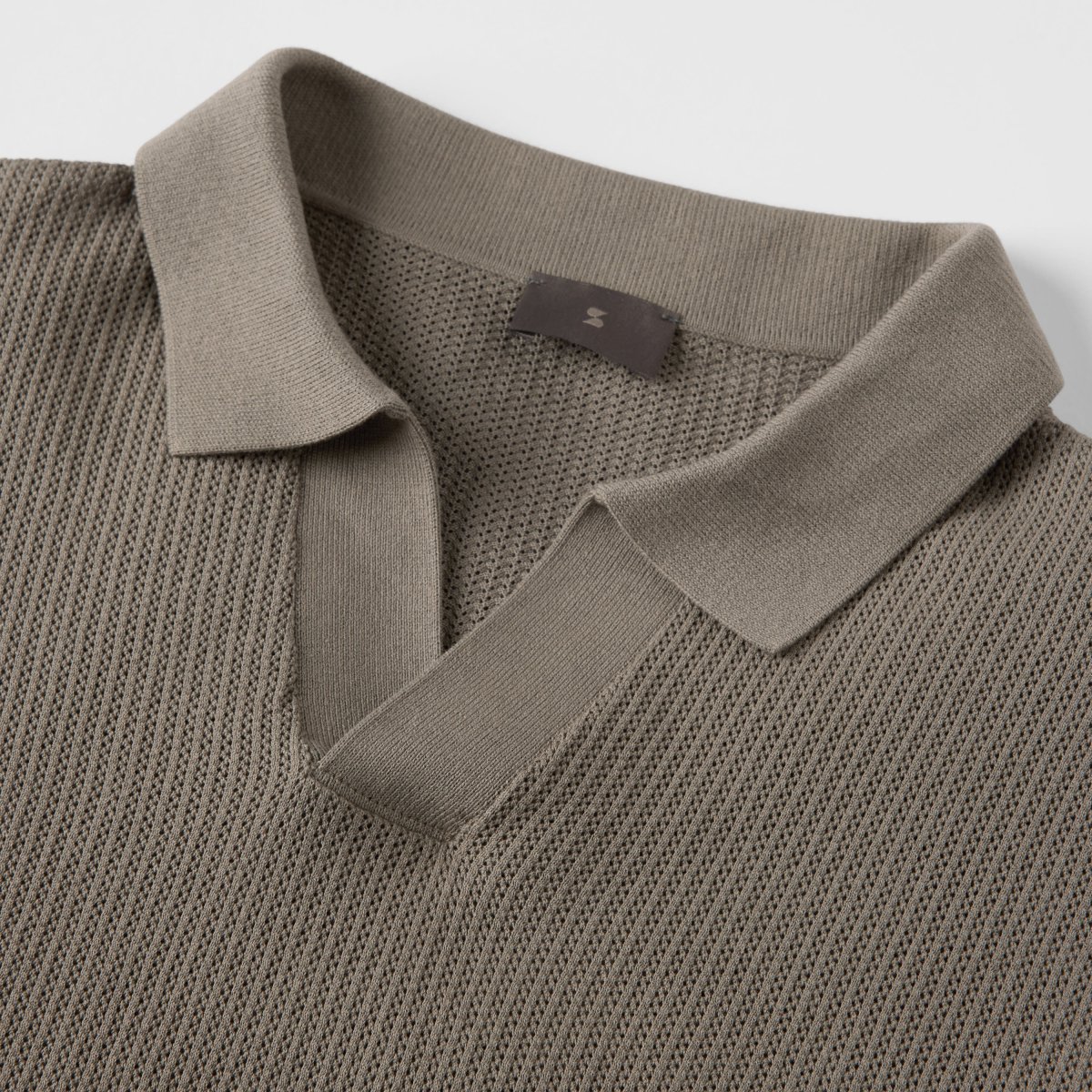 Men's Mercerized Cotton Pointelle Polo - Image 7