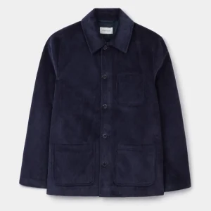 Indigo Cotton-Corduroy Chore Jacket