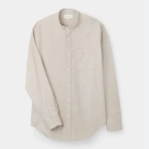 Sand Cotton Cashmere Grandad Shirt