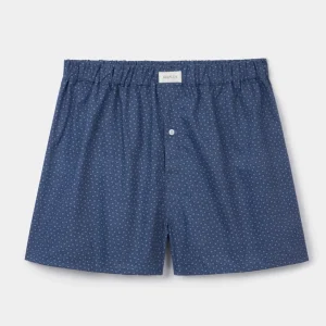 Slate Blue Ditsy Boxer Shorts