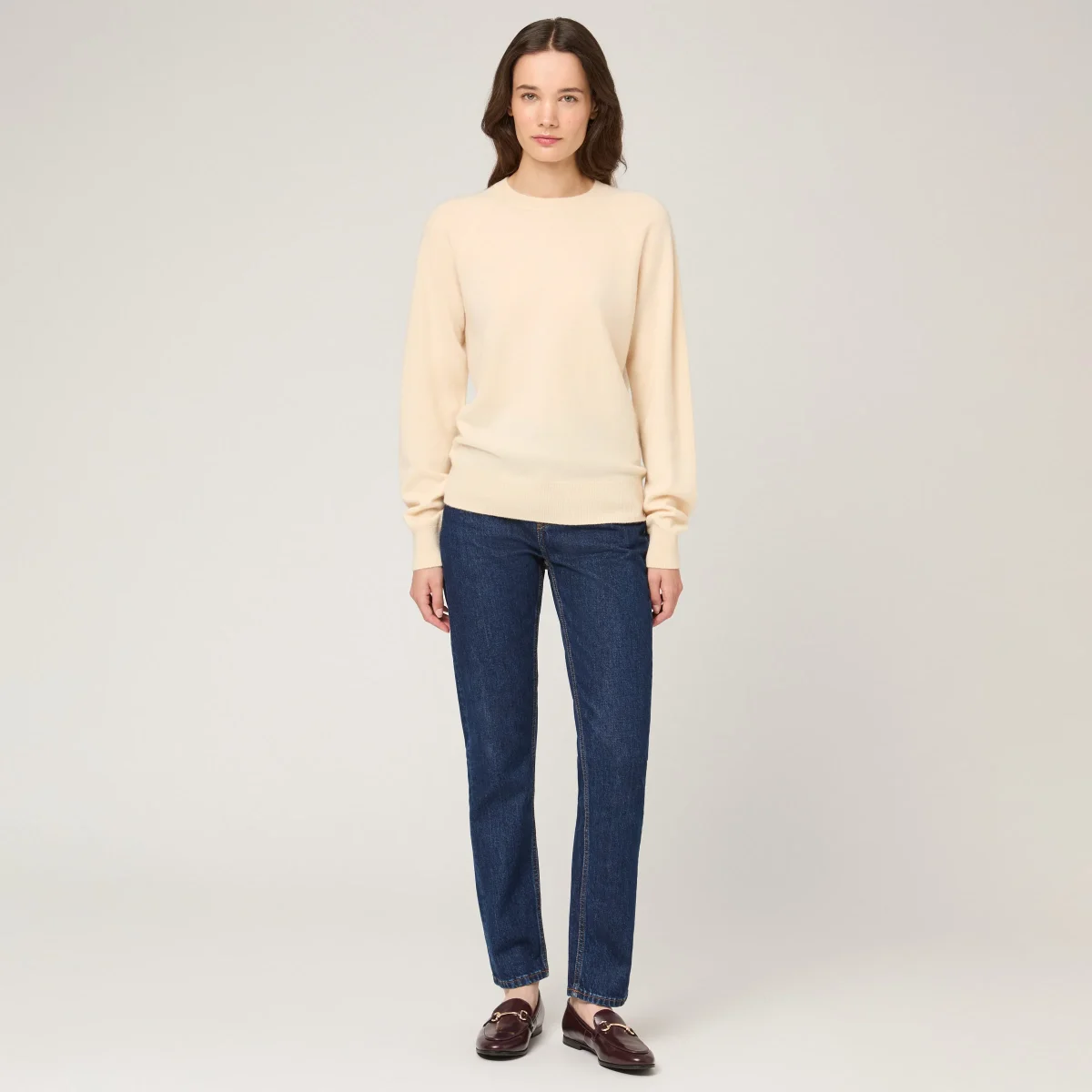 Women's Cashmere Crewneck Sweater - Image 3